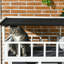 Abri pour chat gris en bois gris