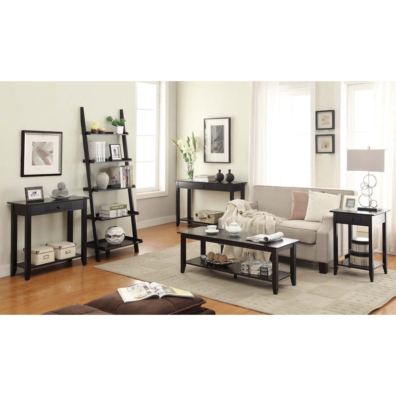 Carbin 48" Console Table with Shelf, Black