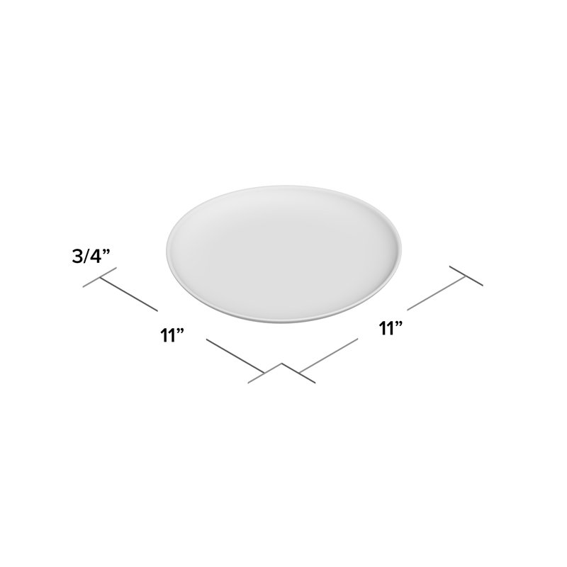Assiette plate Artefact® 11 po, Blanc brillant
