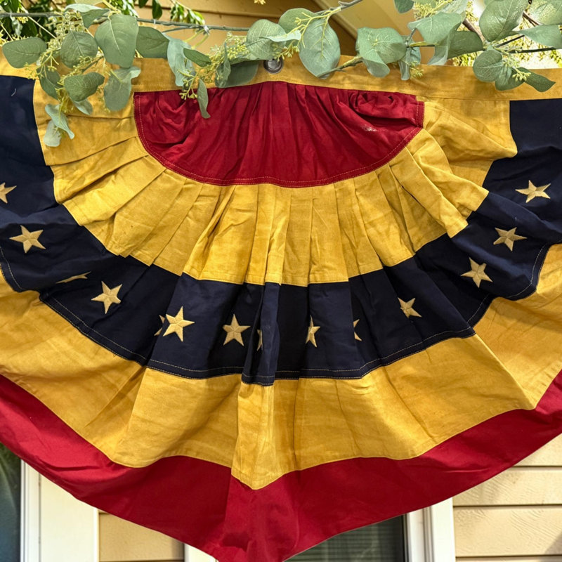Bruant à drapeau vieilli 55 po, H 29 po x l 55 po, Naturel