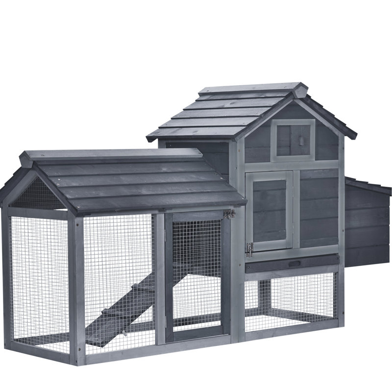 Poulailler en bois 59 po gris