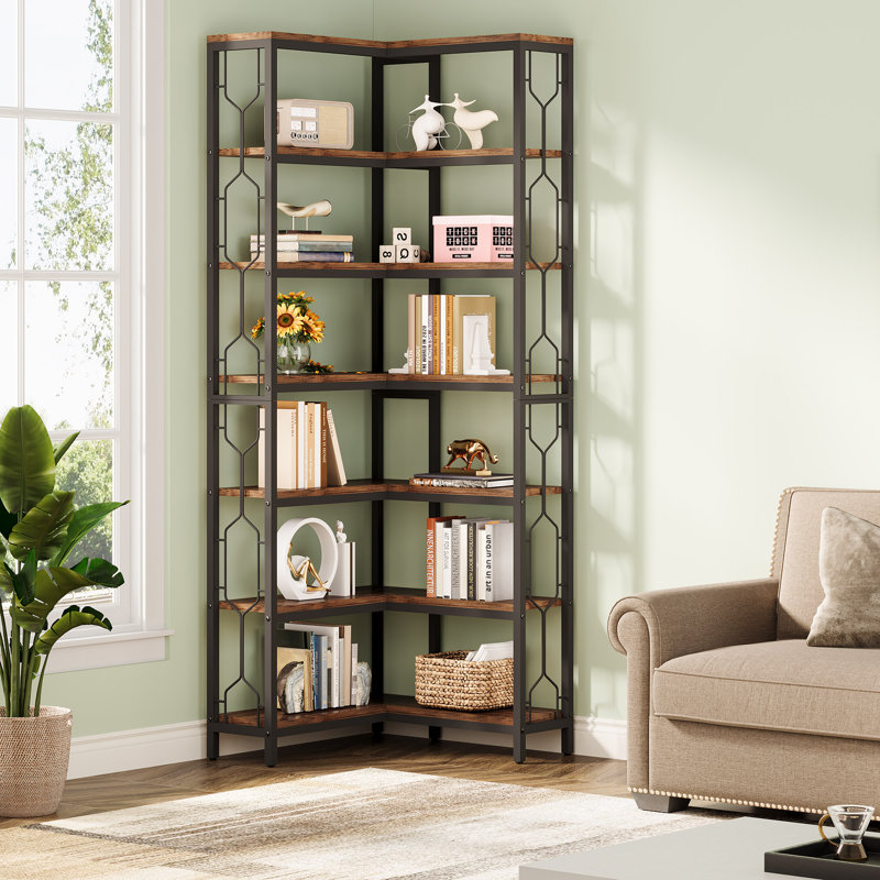 Floki Bookcase, Rustic Brown/Black