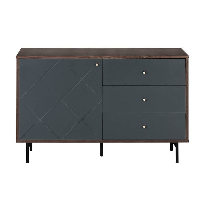 Alayah 118cm Sideboard, Grey/ Dark Wood