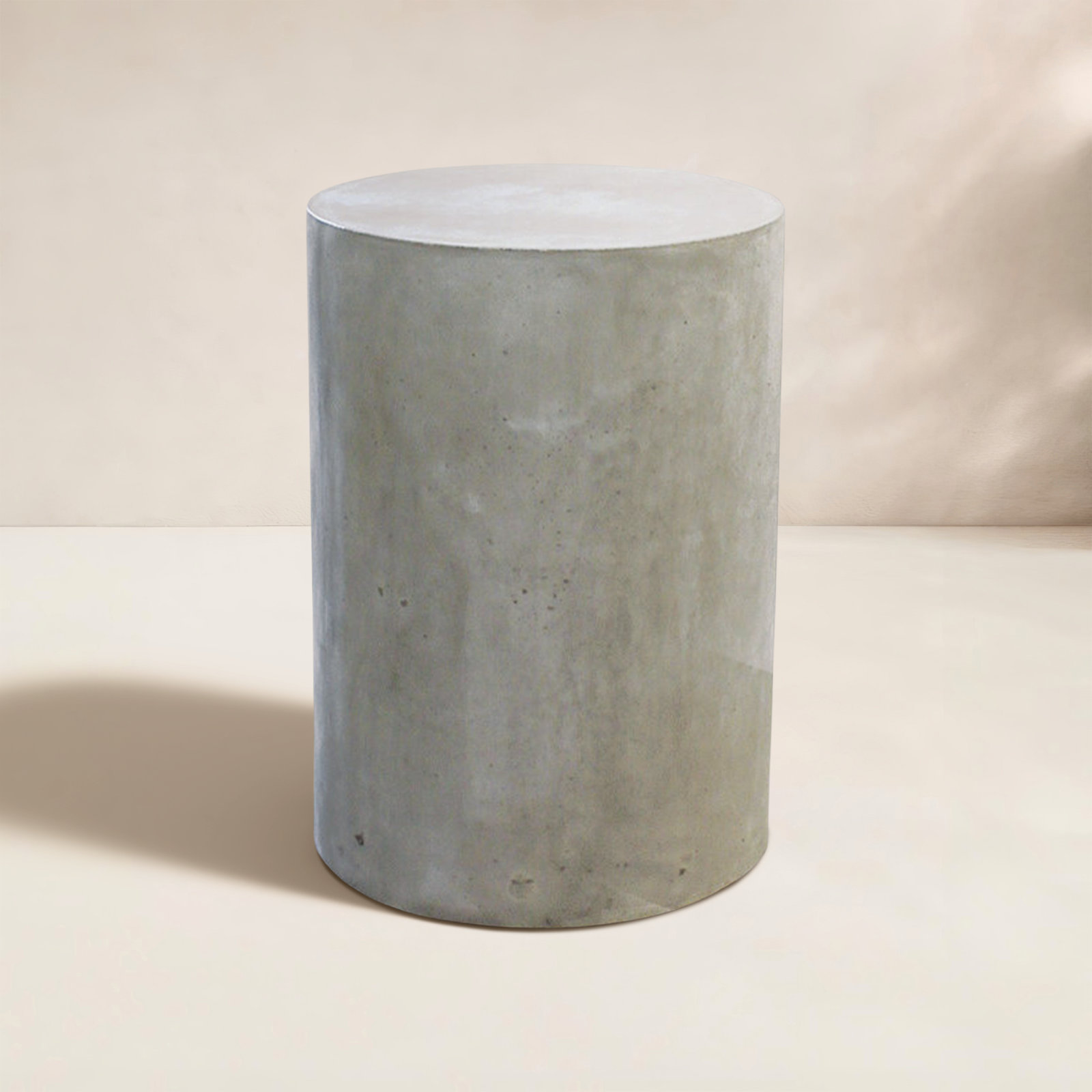 Perpetual Concrete Outdoor Side Table, Slate Gray, 15" Diameter