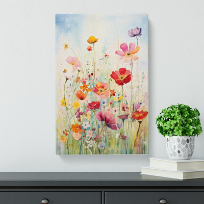 Wildflowers Gestural No.2 - Art Prints - Wrapped Canvas