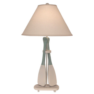 Lampe de table 31 po beige / vert Elmore