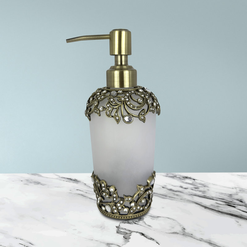 Glass Liquid Soap Dispenser  11.5 Oz