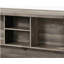 Antique Oak and Sandy Grey 5-Shelf Kitchen Island
