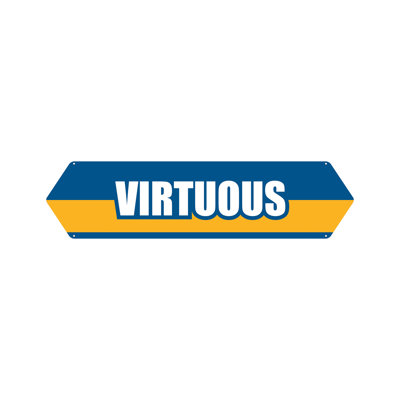 AmTab - CVBannerH-V-1248-EC - Character Values Banner - Horizontal - Virtuous - 12"W x 48"L