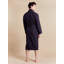 100% Egyptian-Quality Cotton Mid-Calf Bathrobe with Pockets-75051919