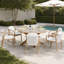 Ensemble de salle à manger de patio en aluminium 6 personnes avec coussins Melissy