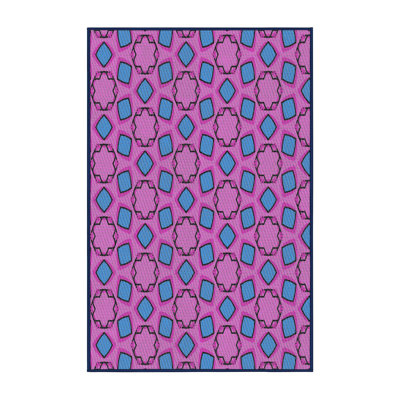 Tapis mauve / bleu Power Loom