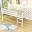Lit mezzanine double en bois avec garde-corps Heikea par Harriet Bee-188528803