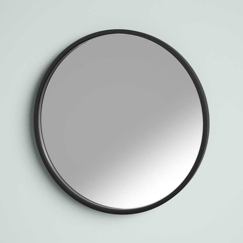 Miroir mural Bali, 24 po x 24 po, Gris foncé