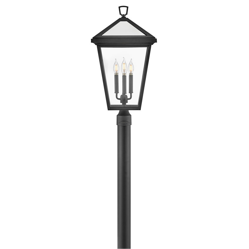 Hinkley Alford Place Outdoor Post Pier Light, Museum Black