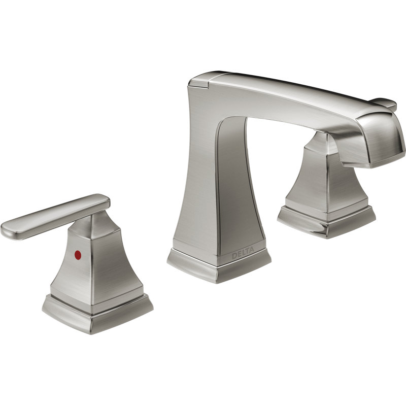 Ashlyn Widespread Bathroom Faucet 3 Hole, 2-handle Bathroom Sink Faucet with Drain Assembly, Brilliance Stainless