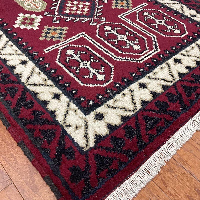  Handmade Kazak Wool Rug