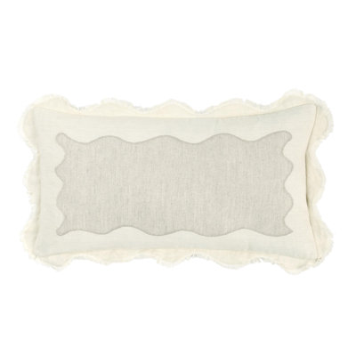 Tollo Applique Design Linen Blend Fabric Pillow