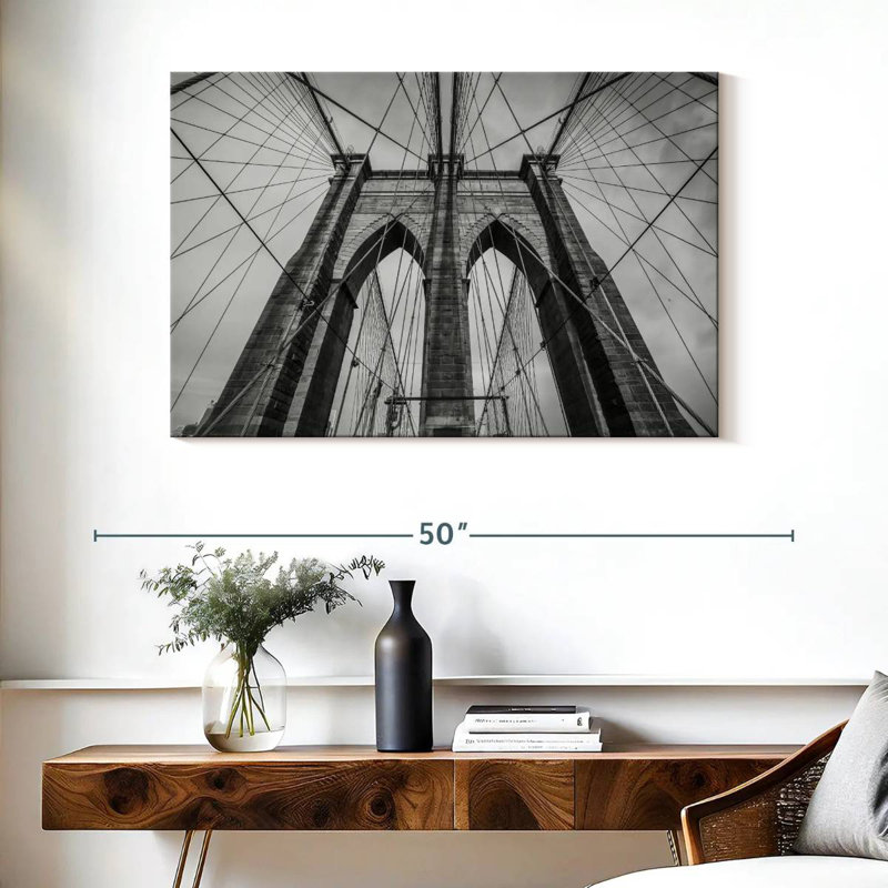 BW Brooklyn Bridge, New York, H 26 po x l 39 po