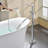 Waterfall Freestanding Bathtub Faucet Set Single Handle Floor Mount Tub Filler With Hand Free Standing Tub Faucet-125712359
