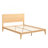 Mid-Century Modern 12 Inch Bamboo Wood Platform Bed With Wood Slat Metal Support-507144353-507144355