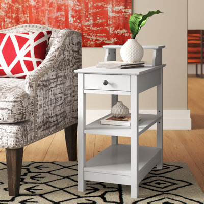 Hovea Transitional 3-Shelf Accent Table with USB Power Dock