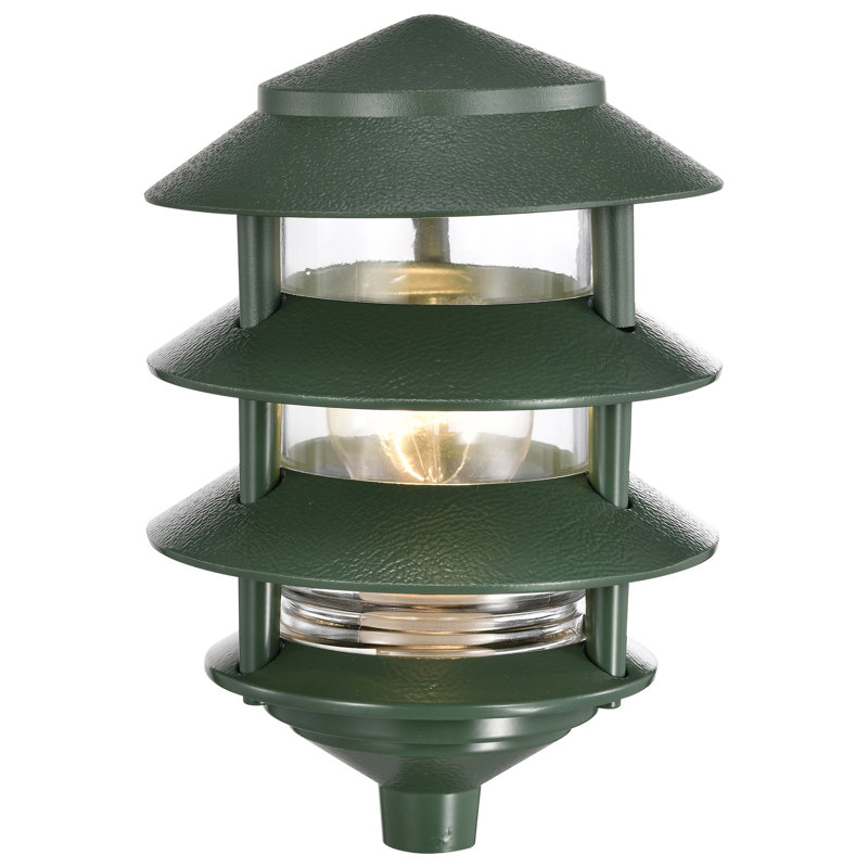 Arjo 1 Light - 9'' Pathway Light - Three Louver - Small Hood , Green