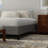Twin Xl Upholstered Bed Frame Foundation In Black And Gray, Compatible With Standard Mattress Configurations, 80 Long, 38 Wide, 15 Tall, 42 Lb, Quick Assembly Time Xl, Foundation, Types, Installation-190227911-190227910