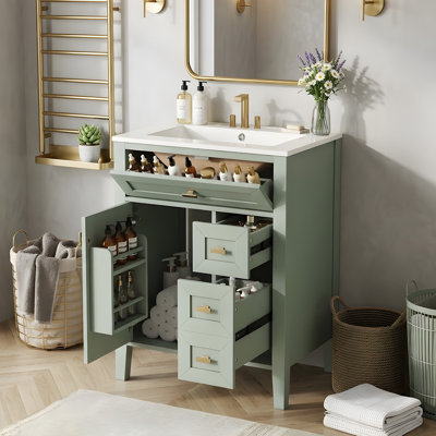 24" Modern Bathroom Vanity With Sink