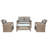 4-Person Outdoor Patio Conversation Furniture Set Rattan Sectional Seating Group With Cushions-1186058092