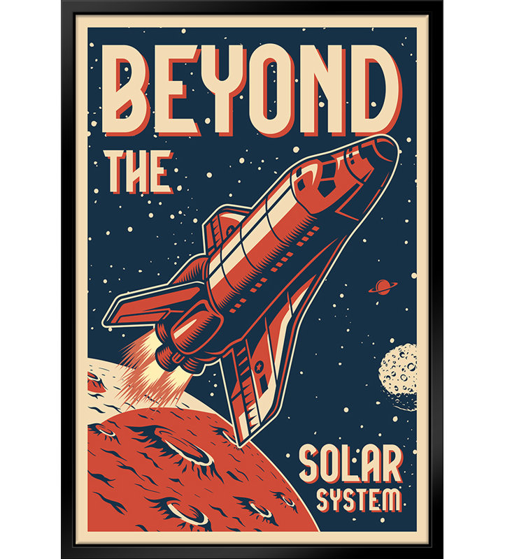 Outer Space Series - # 6 - Reproduction sur toile avec cadre flottant, L 16 po x H 20 po
