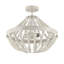 Plafonnier semi-encastré 4 lumières mat noir perlé-1896915211