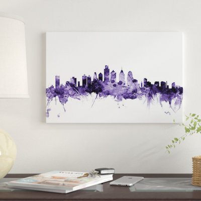 « philadelphia, pennsylvanie horizon » par michael tompsett, impression sur toile tendue