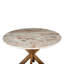 Malibu 48" Round Table in Sawar Marble with Antique Gold Base