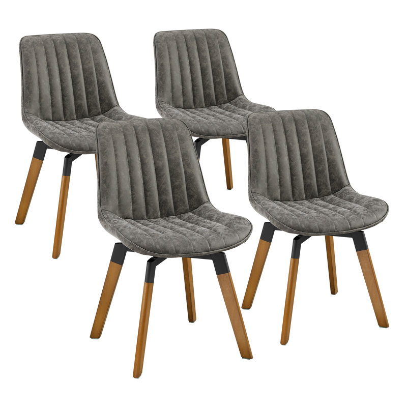 49cm H Tufted Upholstered Side Chair, Grey