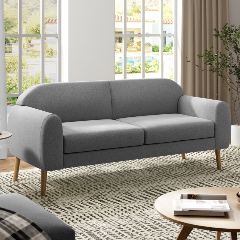 Causeuse rembourrée 72,8 po, Gris