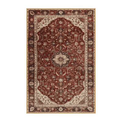 Machine Washable Persian Brown Area Rug