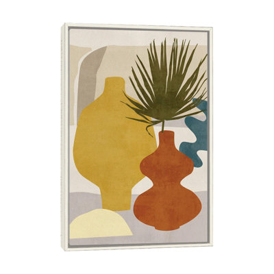 Decorated Vases II - Wall Art Print - Framed Canvas