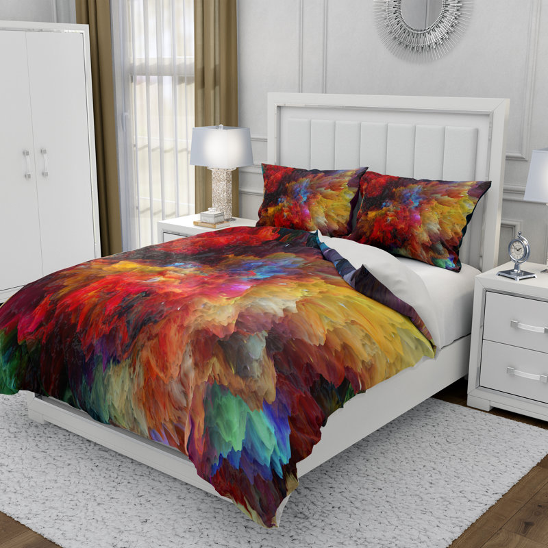 Abstract Duvet Cover, King Duvet Cover + 2 King Shams