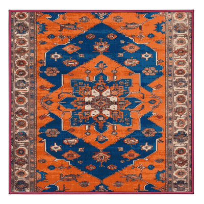 Machine Washable Tabriz Brown Area Rug