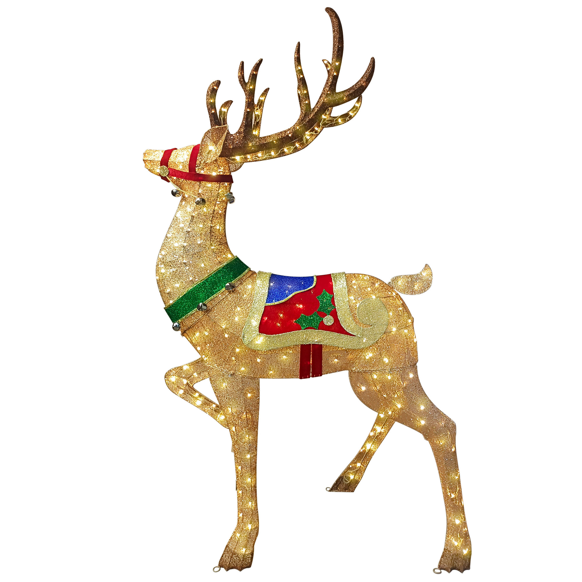 8' Outdoor Christmas Reindeer with 320 Warm White LED Lights