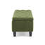 Banc repose-pieds avec rangement, surface bouclée verte, pieds en bois d'hévéa, capacité de 300 lb-1278711426