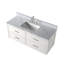 Design moderne 48 po X P 22 po D Meuble-lavabo simple avec comptoir en marbre de Carrare et robinet-2033457085