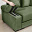 Canapé d'angle modulaire Cloud surdimensionné de 432 cm (170 po), en velours côtelé doux, pouf inclus, assise profonde, larges accoudoirs, design ergonomique, 12 coussins décoratifs, montage facile, vert