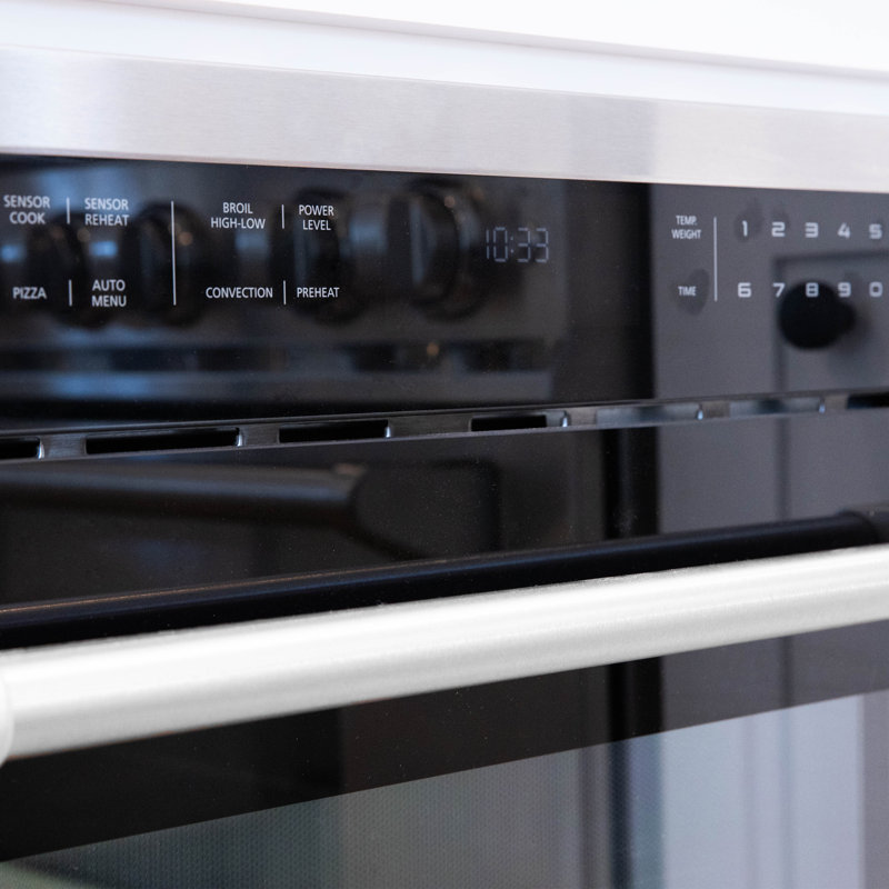 ZLINE 24 in. 1.6 cu ft. Convection Microwave Oven in Satin Steel with Speed and Sensor Cooking, Stainless Steel