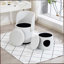 Stylish Upholstered Barrel Chair: 360° Swivel Vanity Stool For Bedroom & Dining Chair, Built-In Storage, Soft Padded Accent Seat, Multi-Functional For Dressing/Dining, Free Cat Bed Stool Included,