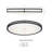 32 In. Oval Matte Black Integrated 3000K CCT LED Ceiling Light Flush Mount