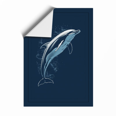 Leaping Dolphin Coastal - Framed Print