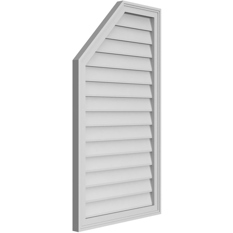 Évent en demi-octogone supérieur à montage en surface Signature, H 42 po x l 24 po x P 1,5 po