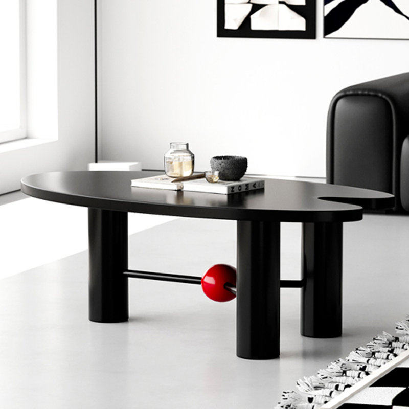 Table de bout en nuage de couleur crème en forme de vent, H 17,71 po x L 62,99 po x l 25,59 po